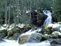 Mouse Creek Falls in Winter