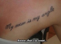My mam is my angle - tattoo