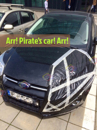 Arr! Pirate's car! Arr!